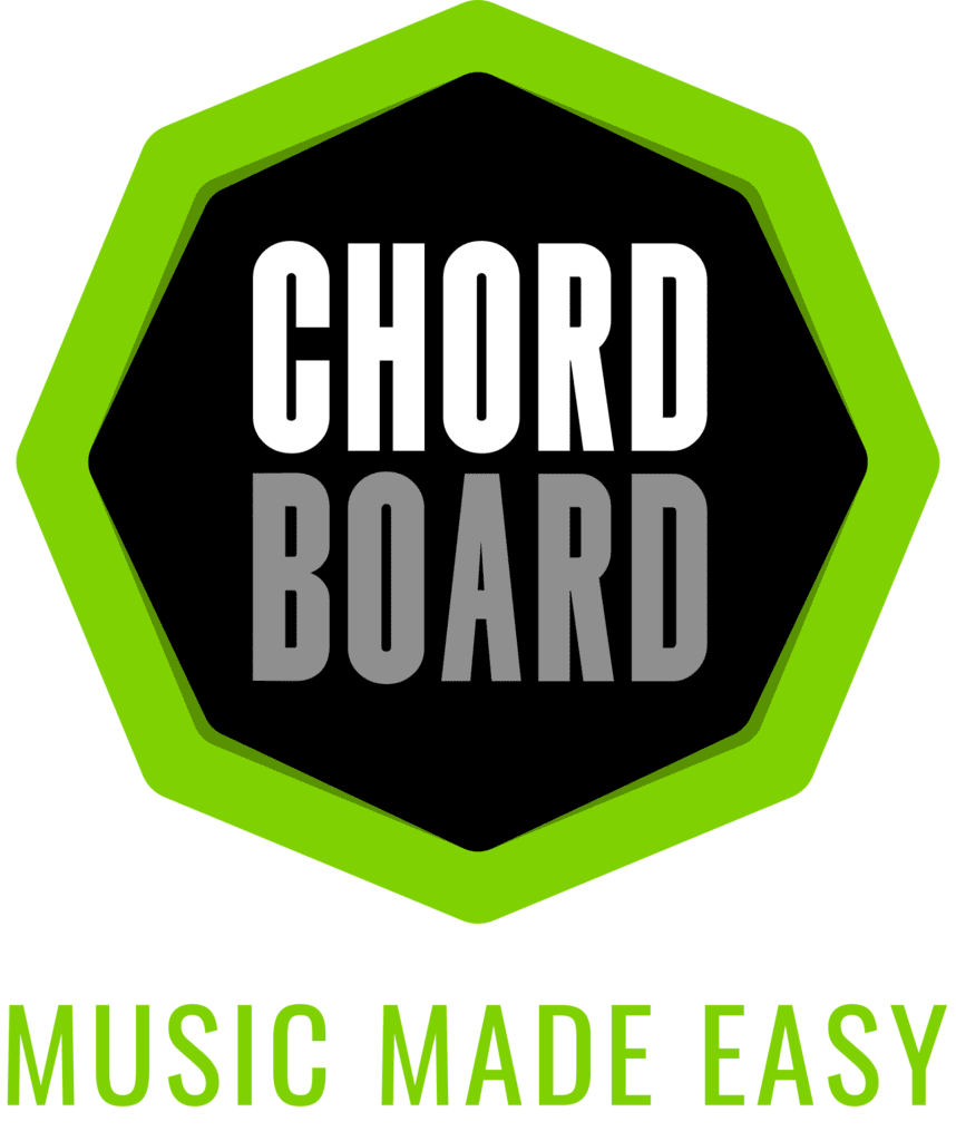 Chord Board logo with tagline in green